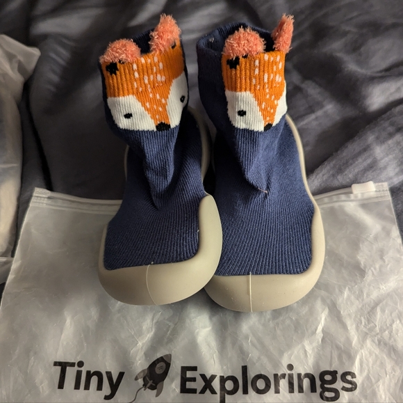 Tiny Explorings Blue Fox Baby Shoes NIP ~ Adorable!!! - Picture 2 of 5
